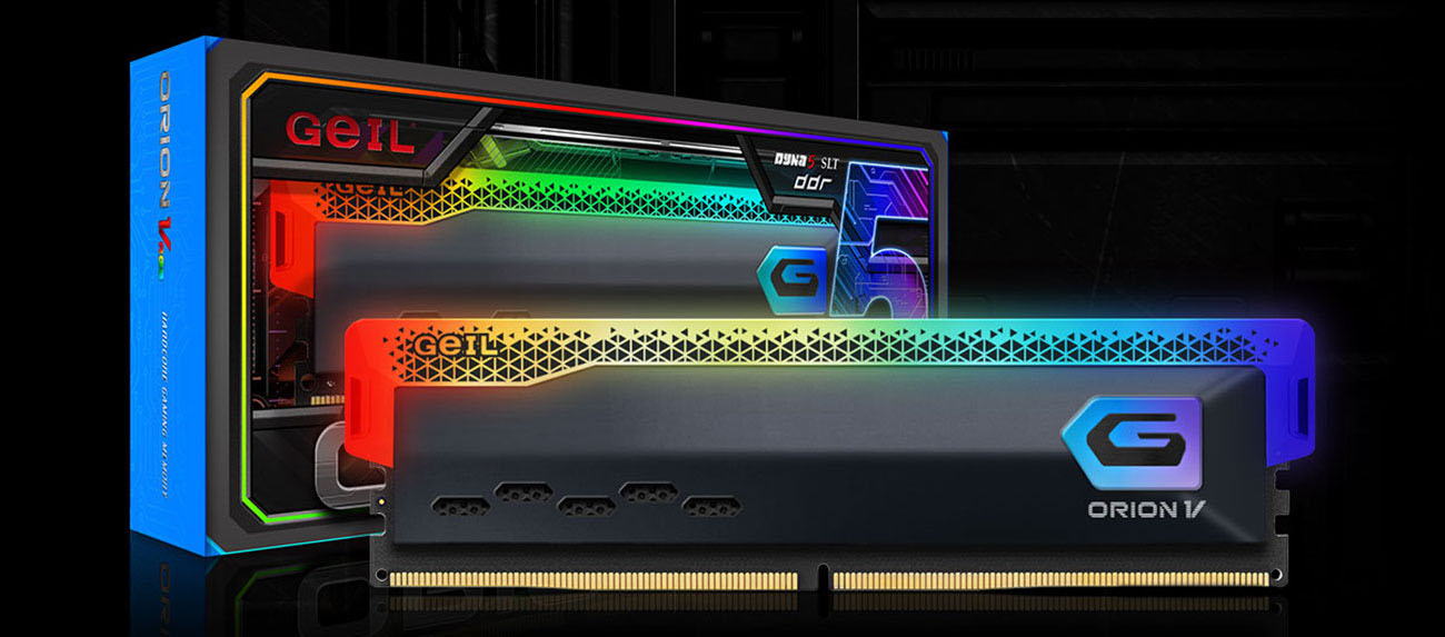 Geil Memoria RAM 32GB (2x16GB) DDR5 Orion V RGB 4800MHz PC5-38400 CL40 Grigio main image 0